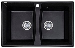 Мойка кухонная Kaiser KM2M-5078 BS черная купить в интернет-магазине сантехники Sanbest