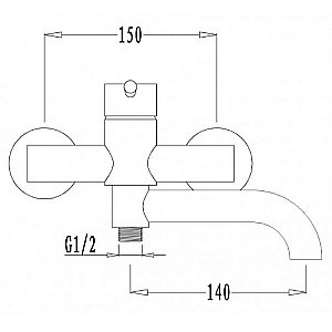 Смеситель для ванны Kaiser Merkur 26055 купить в интернет-магазине сантехники Sanbest