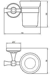 Стакан настенный Migliore FORTUNA 31052 хром купить в интернет-магазине сантехники Sanbest