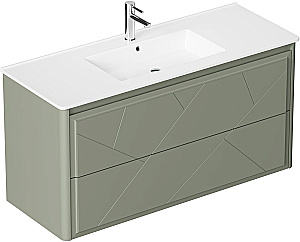 Тумба с раковиной и столешницей Allen Brau Paris 120 1.360003.CGM олива матовая для ванной в интернет-магазине Sanbest