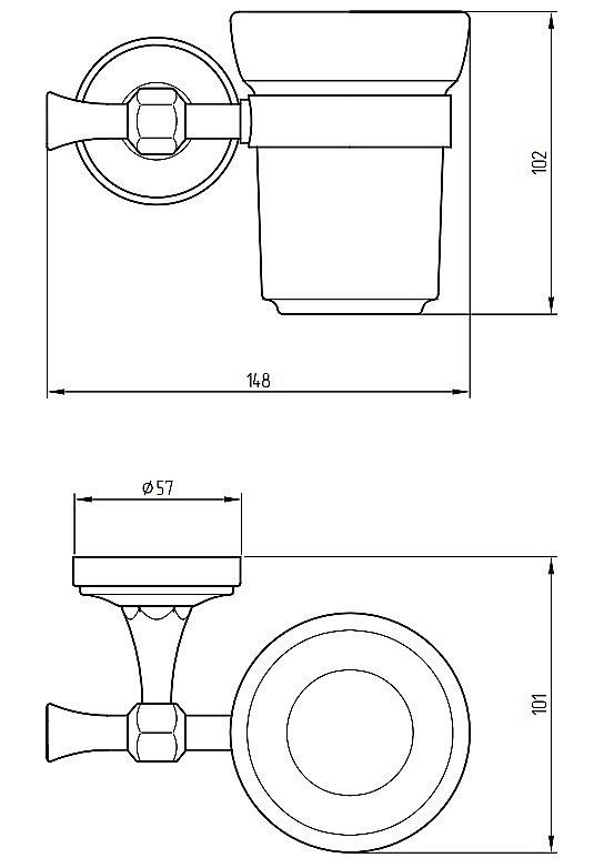 Стакан настенный Migliore FORTUNA 31052 хром купить в интернет-магазине сантехники Sanbest