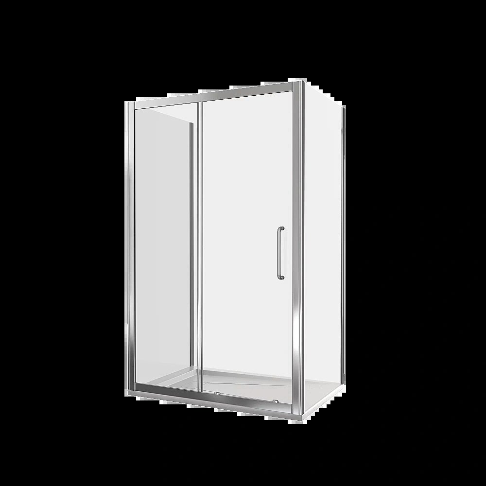 Душевой уголок Good Door Neo WTW+SP+SP 130х80 стекло прозрачное/профиль хром купить в интернет-магазине Sanbest