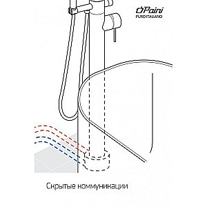 Смеситель для ванны PAINI Cox 78PJ136LM золото матовое купить в интернет-магазине сантехники Sanbest