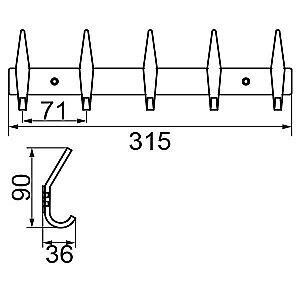 Крючок Veragio Gifortes VR.GFT-9075.BR купить в интернет-магазине сантехники Sanbest
