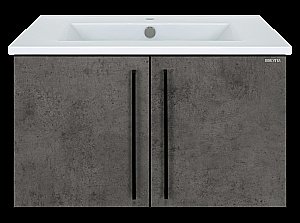 Тумба с раковиной Misty ROCK 06075-50-2 75 темно-серая для ванной в интернет-магазине Sanbest
