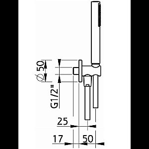 Душевой гарнитур Cisal SHOWER C200303021 хром купить в интернет-магазине сантехники Sanbest