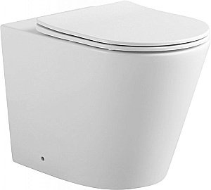 Унитаз приставной Aquanet Rimless Atago 2.0 F LX-1906 с крышкой микролифт, безободковый купить в интернет-магазине Sanbest