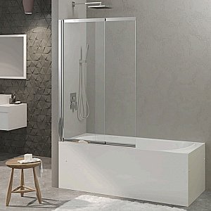 Шторка для ванны Berges RIVER S Slider 980 065014 стекло прозрачное купить в интернет-магазине Sanbest