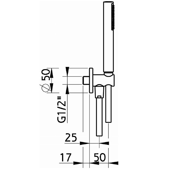 Душевой гарнитур Cisal SHOWER C200303021 хром купить в интернет-магазине сантехники Sanbest