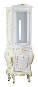 Витрина Migliore Valensa 63 белая глянцевая/декор золото для ванной в интернет-магазине сантехники Sanbest