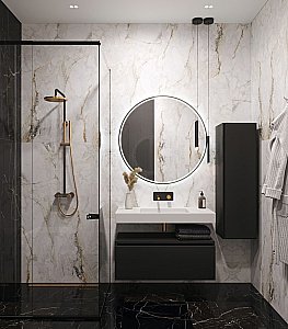 Тумба с раковиной Armadi Art Flat 140 антрацит матовый для ванной в интернет-магазине Sanbest