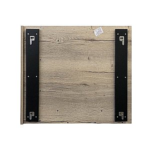 Зеркало со шкафом Comforty Мерано 00-00008508 90 белый/дуб дымчатый в ванную от интернет-магазине сантехники Sanbest