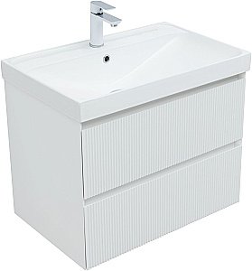 Тумба с раковиной Aquanet Альтера 337155 70 белый матовый для ванной в интернет-магазине Sanbest