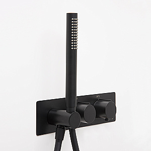 Душевая система WasserKraft A7488.152.160 с термостатом, черный Soft-touch купить в интернет-магазине сантехники Sanbest