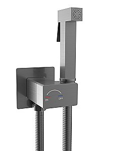 Гигиенический душ со смесителем WeltWasser HIGI Q01 GG Брашированная оружейная сталь купить в интернет-магазине сантехники Sanbest