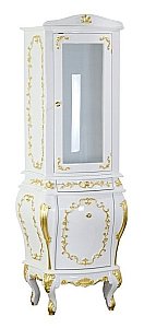 Витрина Migliore Valensa 63 белая глянцевая/декор золото для ванной в интернет-магазине сантехники Sanbest