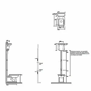 Унитаз напольный Kerasan Waldorf 4116 с высоким бачком 4180 Белый/золото купить в интернет-магазине Sanbest
