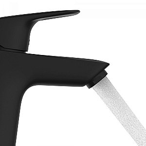 Смеситель для раковины Hansgrohe Logis 71077670 черный матовый купить в интернет-магазине сантехники Sanbest