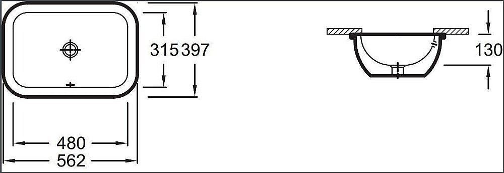 Раковина Jacob Delafon VOX 57 EYA102-00 белая купить в интернет-магазине Sanbest
