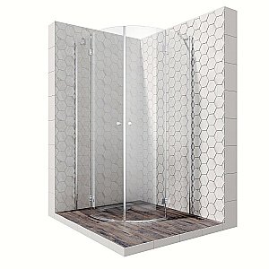 Душевой уголок Ambassador Diamond 12011102 100x100 стекло прозрачное/профиль хром купить в интернет-магазине Sanbest