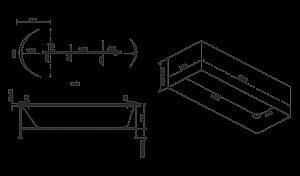 Ванна акриловая BAS Ямайка 180x80 купить в интернет-магазине Sanbest