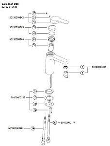 Смеситель для раковины KEUCO Collection Moll купить в интернет-магазине сантехники Sanbest