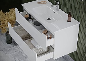 Тумба с раковиной Sancos Norma 2.0 NR2.060W белый глянец для ванной в интернет-магазине Sanbest