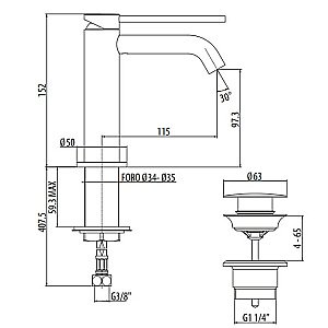 Смеситель для раковины Gattoni Circle Two 9142/91C0 купить в интернет-магазине сантехники Sanbest