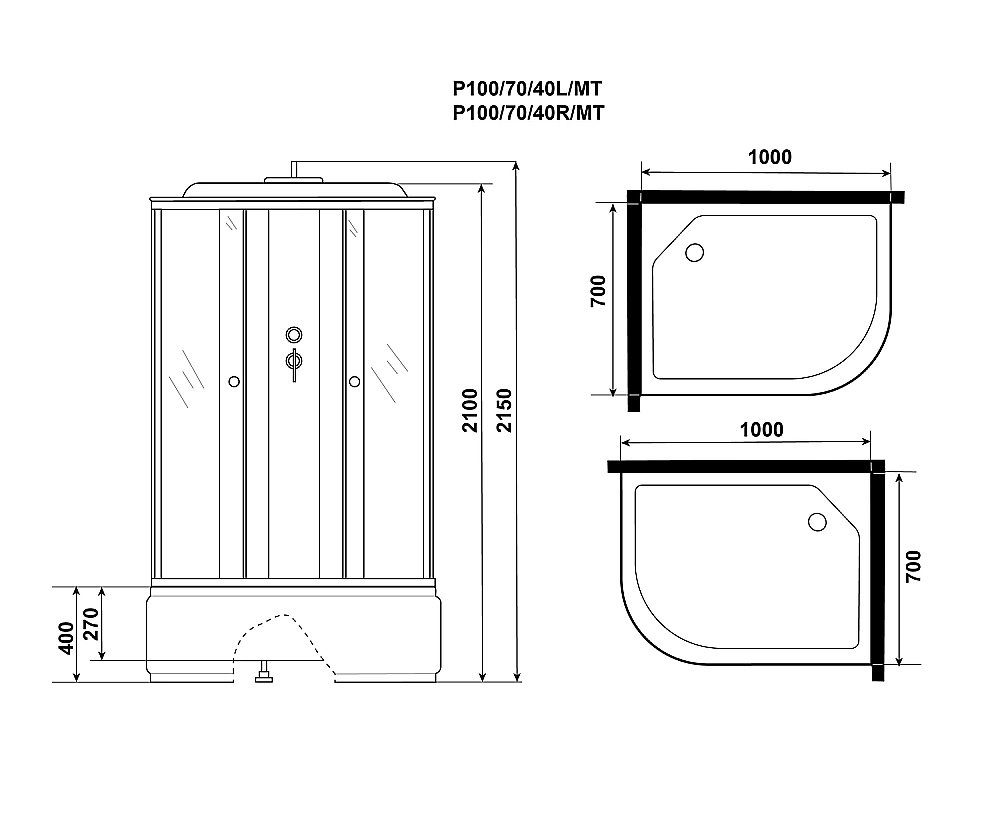 Душевая кабина Niagara "Promo", тропический душ, противоскользящее покрытие, белая купить в интернет-магазине Sanbest