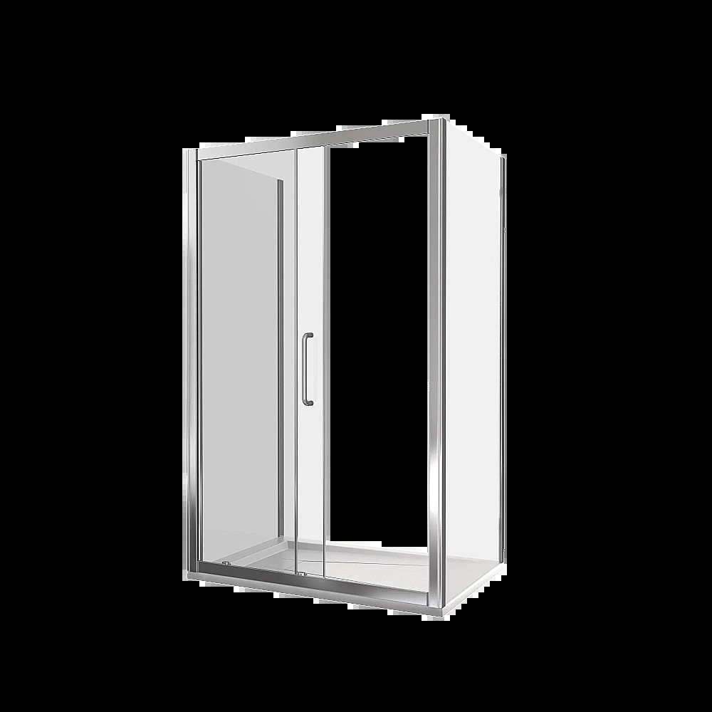 Душевой уголок Good Door Neo WTW+SP+SP 130х100 стекло прозрачное/профиль хром купить в интернет-магазине Sanbest