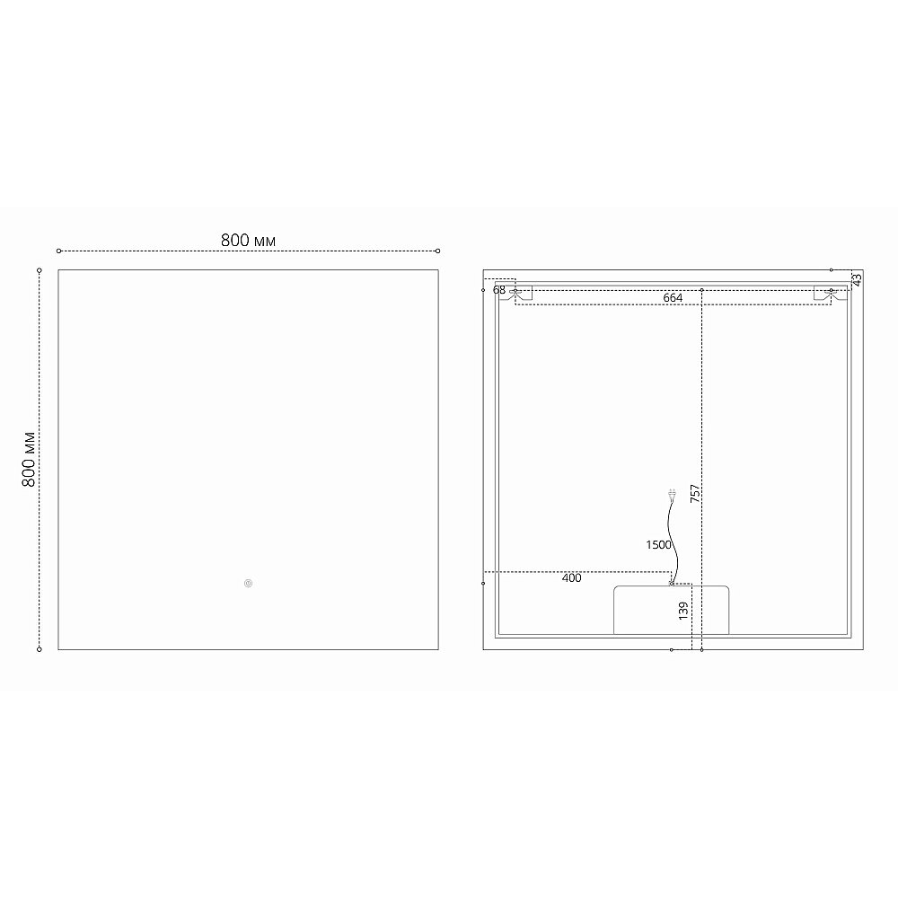 Зеркало Grossman PRAGMA-норма 80 в ванную от интернет-магазине сантехники Sanbest