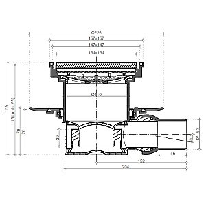 Душевой трап Pestan Confluo Standard 13000120 золото купить в интернет-магазине Sanbest