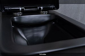 Унитаз подвесной Gid Tr2144Bm черный матовый, с крышкой микролифт, безободковый купить в интернет-магазине Sanbest