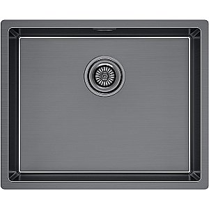 Кухонная мойка Paulmark Lassan 54 LA54-GM вороненая сталь купить в интернет-магазине сантехники Sanbest