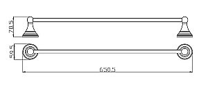 Полотенцедержатель Rav-Slezak MORAVA MKA0701/65CMAT купить в интернет-магазине сантехники Sanbest