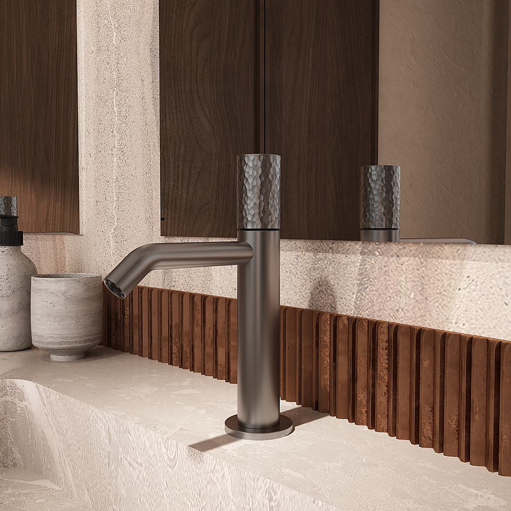 Смеситель для раковины Vincea Aura VBF-6AU1GM вороненая сталь купить в интернет-магазине сантехники Sanbest