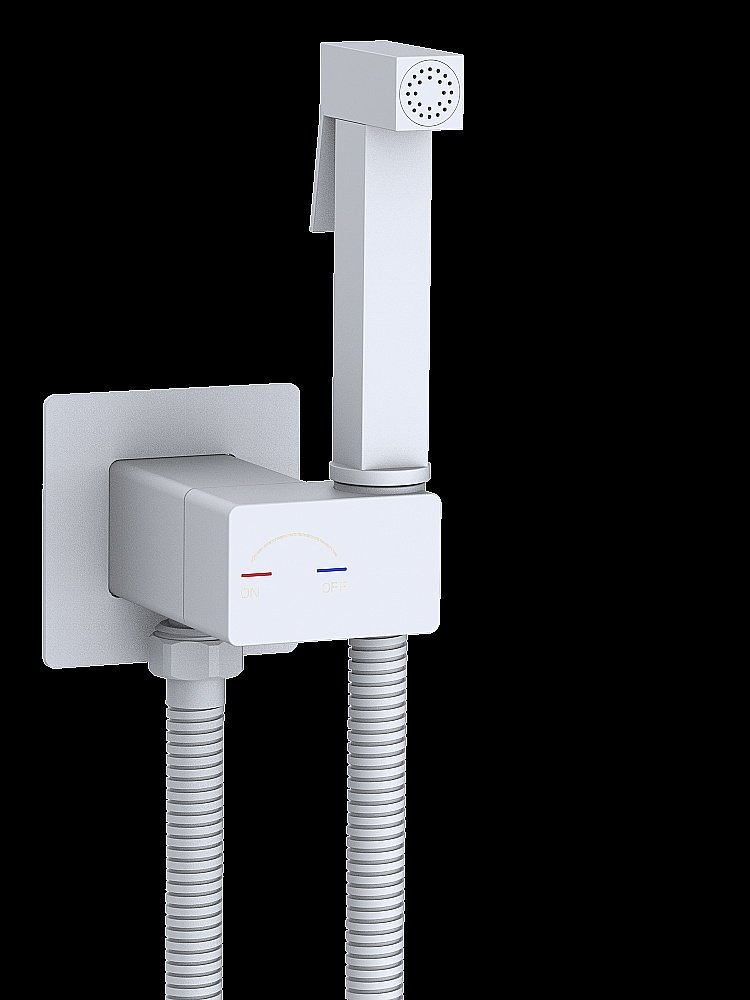 Гигиенический душ со смесителем WeltWasserHIGI Q01 WT белый матовый купить в интернет-магазине сантехники Sanbest