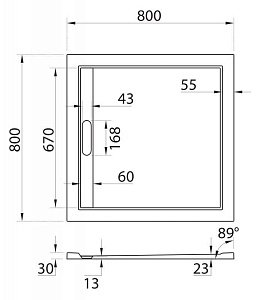 Душевой поддон Cezares TRAY AS-A 80x80 белый купить в интернет-магазине Sanbest