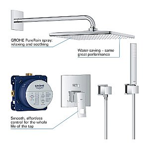 Душевая система Grohe Eurocube 25238000 хром купить в интернет-магазине сантехники Sanbest