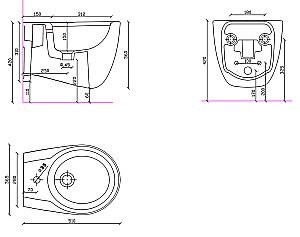 Биде подвесное Galassia Ergo 7110 купить в интернет-магазине Sanbest