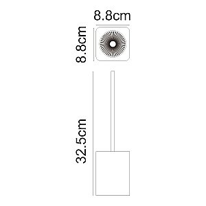 Ершик для унитаза WasserKRAFT Ems K-1627 хром купить в интернет-магазине сантехники Sanbest
