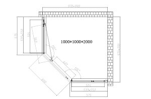 Душевой уголок Vincea SHOW VSP1-4SH100CLB 100x100 черный/прозрачный купить в интернет-магазине Sanbest