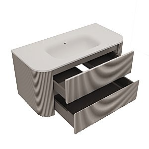 Тумба с раковиной Vincea Alto 100 VMC-4A100MLG/VCB-4A100MW светло-серый матовый для ванной в интернет-магазине Sanbest