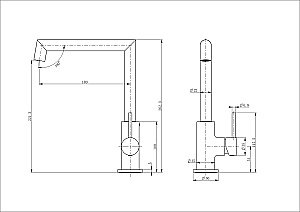 Смеситель для кухни WONZON & WOGHAND WW-L1005-CR хром купить в интернет-магазине сантехники Sanbest