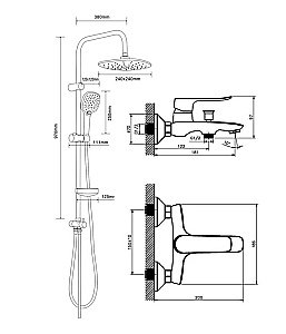 Душевая система Agger Nice A2595000 хром купить в интернет-магазине сантехники Sanbest