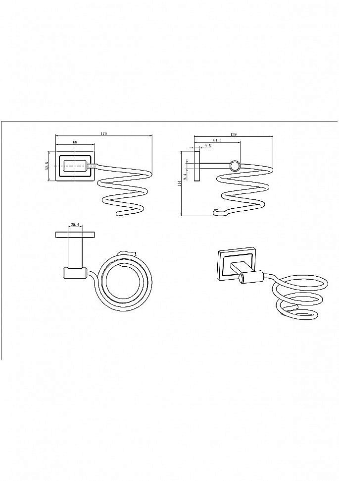 Держатель для фена CeramaLux Gamma 12316 хром купить в интернет-магазине сантехники Sanbest