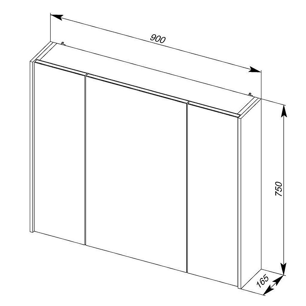 Зеркальный шкаф Aquanet Латина 90 купить в интернет-магазине сантехники Sanbest