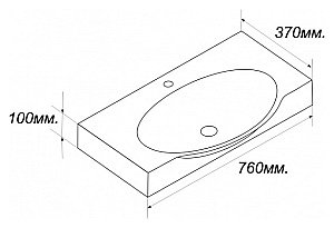 Раковина Sanita luxe Infinity 65 INF76SLWB01 белая купить в интернет-магазине Sanbest