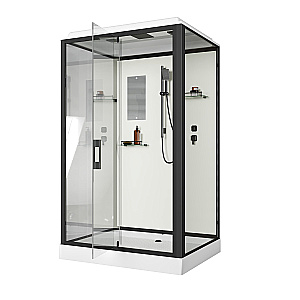 Душевая кабина Niagara Standart ST120/90/15Q/BL 120х90 профиль черный матовый/стекло прозрачное купить в интернет-магазине Sanbest