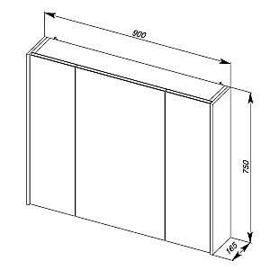 Зеркальный шкаф Aquanet Латина 90 купить в интернет-магазине сантехники Sanbest
